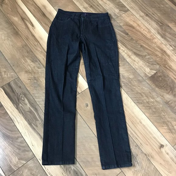 NYDJ Jeans Skinny Stretch Dark Wash Lift Tuck Technology Size 6 - Picture 1 of 8